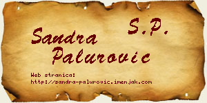 Sandra Palurović vizit kartica